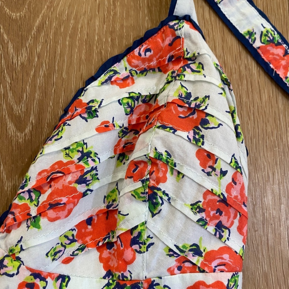 Hollister Dress Women’s XS Floral Mini White Red Babydoll Croquette Skater - Picture 4 of 10